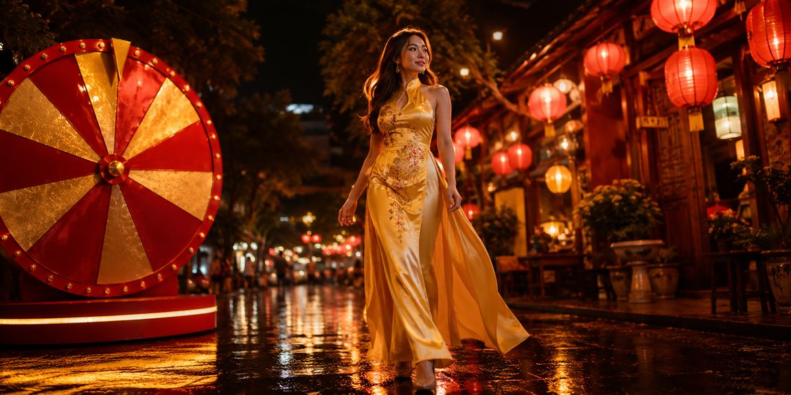 Bàn roulette trực tuyến với phong cách áo dài Đà Lạt